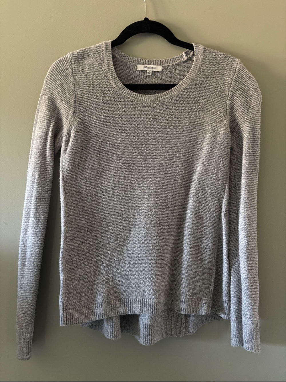 Madewell Light Gray Crewneck Knit Sweater